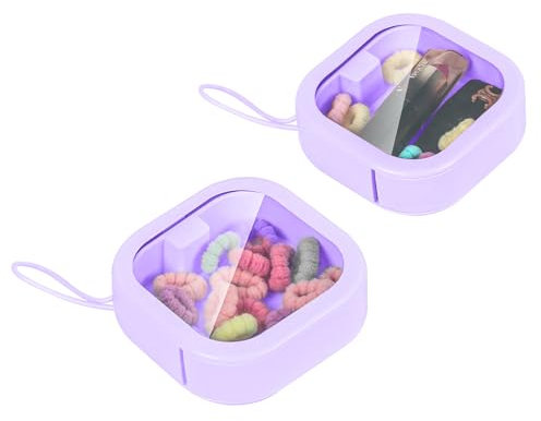 Haargummi-Organizer, klein, tragbar, kann stapelbar oder an der Wand aufgehängt werden, kleine Gegenstände, Haargummi-Organizer für Schmuck, Haarschmuck, Haarspange, Wattestäbchen