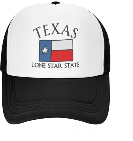 AEIKHAEC Baseballkappe Druck Texas Lone Star State Sport Baseballkappen Für Herren Druck Weibliche Strand Sonnencreme Hut Trucker Cap Geschenk