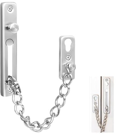 Door Chain, Door Chains for Front Door, Front Door Lock, Door Lock Main Sliding Lock for Hotel Home Living Motel Apartment Bedroom Closet Bathroom Travel Safetyl Door Safety Chain