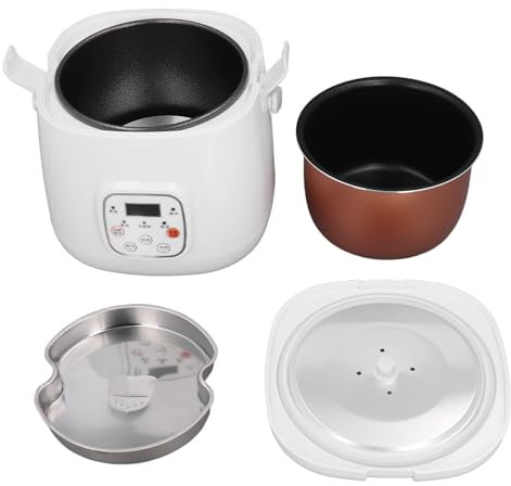 Olla Arrocera de 2 L Olla Arrocera Eléctrica de Viaje de 24 V para Camión con Olla Extraíble que Mantiene Caliente Olla Arrocera Pequeña Portátil Adecuada para 2-4 Personas
