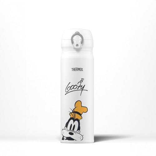 Thermos Disney Goofy Signature Drinks Flask (470ml) 10h Hot | 24h Cold | Adults stainless steel metal thermal insulated leakproof drinks water bottle with coffee cup/mug lid for travel, gym, camping