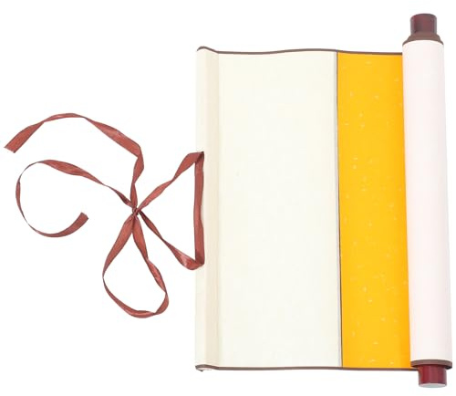 DIYEAH Kalligrafie Papier Rolle 70X30Cm Aus Reispapier Mit Antik Gold Effekt Für Chinesische Kalligrafie Tusche- Und Aquarellmalerei Traditionelle Mal- Und Schriftrolle