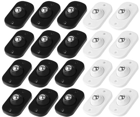 20 Stück selbstklebende Mini-Lenkrollen - 360° Schwenkräder mit Edelstahlkern für Küchengeräte, Kaffeemaschinen & Möbel | Sanfte Gleitrollen für Aufbewahrungsboxen