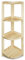 woplus Eckregal Holz massiv 3/4 Ebenen – Kiefer Natur, platzsparend, für Bad, Küche, Wohnzimmer, Büro – stabiles Standregal mit runden Kanten – 30x30 H:86 oder105 cm (4 Böden H: 105 cm)
