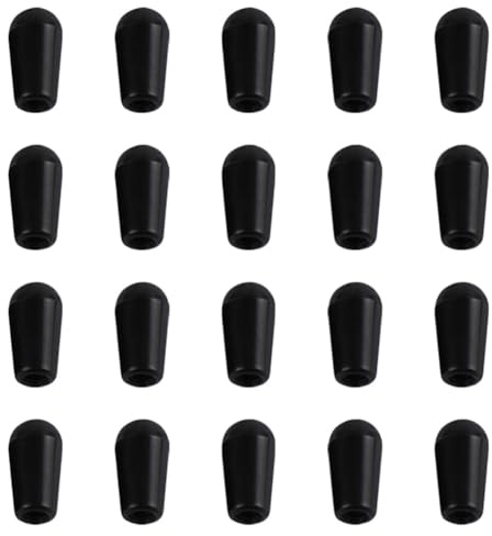 Xnuiasqe 20Pcs Guitar Switch Tip Switch Tip Metric M3.5/ Guitar 3 Way Toggle Switch Tip Switch Knobs Black