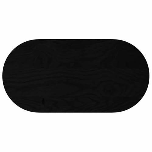 Nqyjm Tischplatte, 80 x 40 x 2 cm, Eichenholz, massiv, oval, für Couchtisch, Bartisch, Beistelltisch, Küchenarbeitsplatz, Modell 5