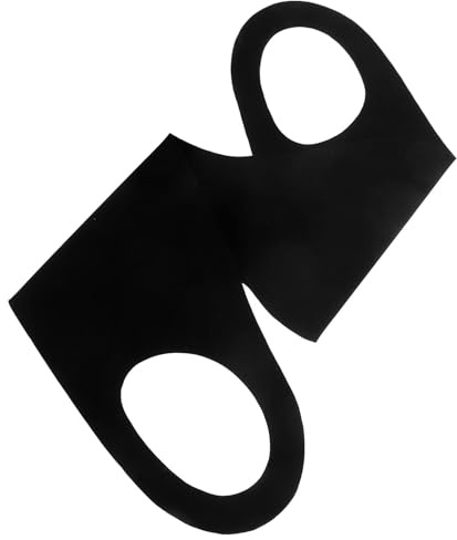 Schlafmaske aus Latex, Weich und Lichtundurchlässig, Schwarz | Atmungsaktiv und Leicht, Passt Sich dem Gesicht, für Täglichen Gebrauch als Schlafzubehör
