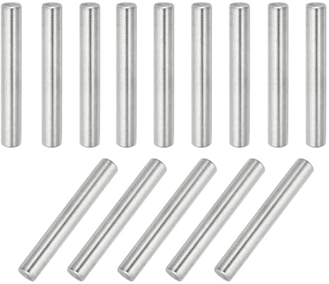 QUARKZMAN 14 Stück 304 Edelstahl Zylinderstift 8mm Durchmesser, 55mm Lange Dübelstifte Metall Regalstifte für Kleiderschrank Kommode Schrank Bücherregal Industrie Haushalt Möbel Regale