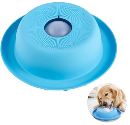 PEGGY11 Gamelle Anti-Glouton Chien avec Balle Flottante – Slow Feeder Liquide pour Lait, Yaourt & Bouillon, Ralentit l’Alimentation, Anti-Glouton, Apaisant & Anti-Dérapant