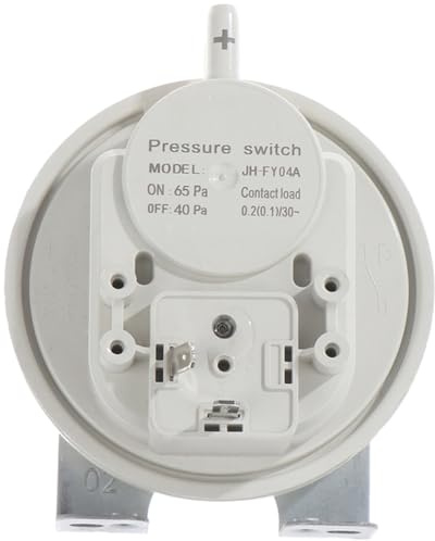 NiuLumea Luftdruckschalter Gas-Warmwasserbereiter und Wandkessel, ABS-Material, einstellbare Druckeinstellung, manuelle Steuerung, Weiß