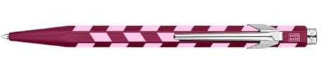 CARAN D’ACHE 849 Mosaic Kugelschreiber Granatrot, Aluminium Sechskant, Sonderedition, Swiss Made