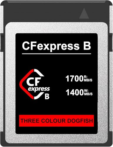 Dogfish CFexpress Type B Memory Card 512GB up to 1700 MB/s, for 8K 4K RAW Photo and Video, for Camera Recorders Professional Cameras Nikon Canon Panasonic