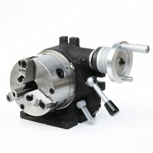Drehantrieb, 6 Teilapparat mit 3-Backenfutter, horizontaler und vertikaler Rundschalttisch, Verhältnis 1:90, 50 mm Bohrung, for Fräsen, Bohren Bearbeiten