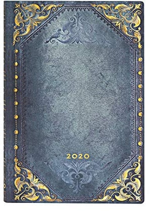 Paperblanks 12 Monate Softcover Flexis-Kalender 2020 Peacock Punk | Horizontal | Mini (95 × 140 mm)