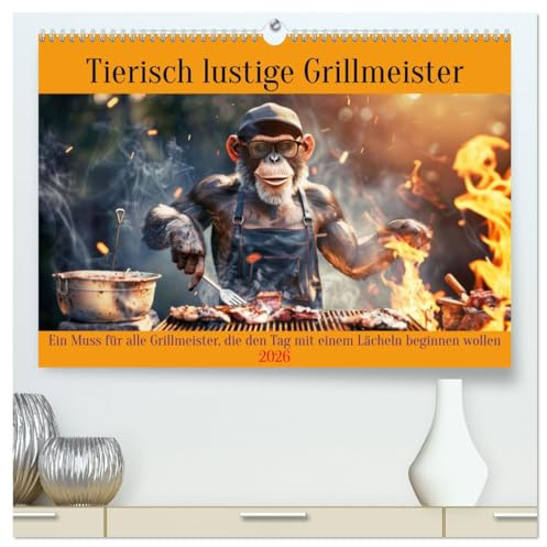 Tierisch lustige Grillmeister (hochwertiger Premium Wandkalender 2026 DIN A2 quer), Kunstdruck in Hochglanz: Ein Muss für alle Grillmeister, die den ... Lächeln beginnen wollen (CALVENDO Hobbys)