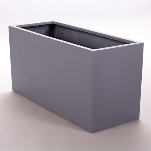 Elegant Einrichten Pflanztrog Fiberglas 84x30x40cm grau