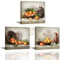 Piy Painting Tableau de La Saison des récoltes des Fruits Image Impression sur Toile Illustrations Oranges Prêt Suspendu pour Salle de Bain Chambre Décor Mural Cadeau Anniversaire 3X 30x30cm chez