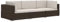 vidaXL Garten Sofagarnitur 3-TLG. mit Auflagen 3er Sofa Couch Lounge Gartensofa Gartenmöbel Sitzgruppe Rattansofa Poly Rattan Braun