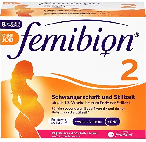 Femibion 2 Schwangerschaft+stillzeit ohne Jod Tab. 2X60 stk