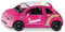 siku 6503, Set de Bricolage Style my siku, Fiat 500 Princesse, Édition Limitée, Métal/Plastique, Rose, Voiture Jouet Incluant Feuille d'Autocollants pour un Design Personnalisé
