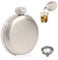 5OZ Hip Liquor Flask Rhinestone Bling Bling Leakproof Wine Flasks 304 Stainless Steel Portable Whiskey Flask with Funnel, Great Gift for Women Girls (Silver)