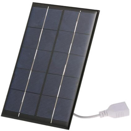 Irishom Caricabatterie ad energia solare portatile per cellulari porta USB in telefono cellulare con pannello solare per campeggio, escursionismo, viaggio (2W/5V)