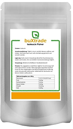 500 g Isoleucin Pulver | Vegan | L-Isoleucin | Pulver | Buxtrade