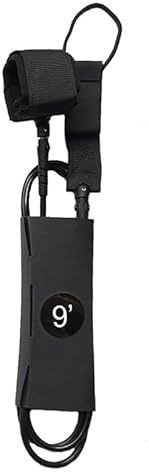 XARONF Surf Leash 6/7/9ft SUP Leine Surf Bein Seil Surfbrett Leine TPU Edelstahl Drehgelenke Aufblasbare Paddle Board Longboard Fuß Seil (Color : 7mm9ft Black)