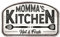 GLOBLELAND „Momma'S Kitchen Hot Fresh“ Vintage Metall Blechschild Retro Küchentafel Poster Metallwand Dekorative Blechschilder Für Zuhause Küche Restaurant Café Dekoration