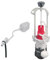 Wirquin 10724139 Spülkasten komplett WC MVB Mechanismus & Schwimmerventil F12, grau und rot