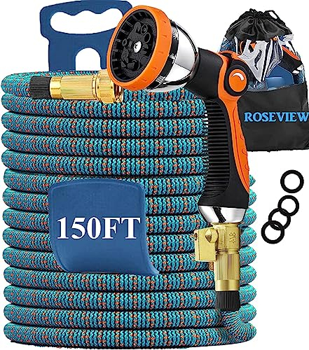 tubo acqua giardino estensibile per irrigazione 50 metri flessibili 20 metri doccia 3/4 tubi acqua tubo estensibile tubo estensibile da giardino canna acqua giardino tubo da giardino (Arancio Blu 45m)