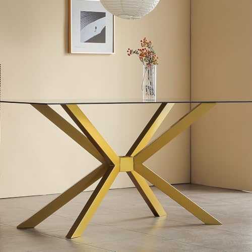 sumatos Moderner Tischfuß, schwarz, 73,7 cm, Metall-Esstischbeine mit Saugnäpfen, Schreibtischbasis für Marmor, Glas, Holzplatte, Möbelbeine für Couchtisch, Beistelltisch, Zuhause, Küche, Büro (Gold)