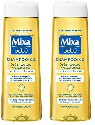 Mixa Bébé Shampooing Hypoallergénique 300ml (Lot de 2)