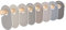 3 Sprouts - Größentrenner Baby für Kleiderstange, Grössentrenner Baby, Doppelseitiges Babykleidung Schrankteiler für Neugeborenen Kleinkinderkleidung (Beige und Grau)