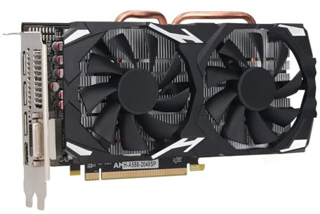 KIMISS Gaming-PC-Videokarte Scheda Video Rx 580 8 GB Rx580 Spiel-Grafikkarte 8 GB Gddr5 256 Bit Geräuscharme Desktop-Computer-Grafikkarte für 10 11 Vista für (RX580 8GB GDDR5 256BIT)