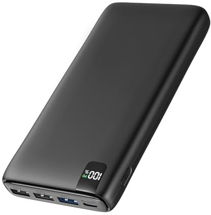 Paloceru Portable Charger Power Bank: 22.5W Fast Charging Power Bank - 26800mAh USB C Battery Bank with LED Display - PD QC 3.0 External Battery Pack with 4 Outputs for iphone Galaxy Tablet