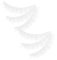 Happyyami Light Natural False Eyelashes 3 Pairs White Short Style Soft Material Easy to Apply Great for Halloween Daily Wear