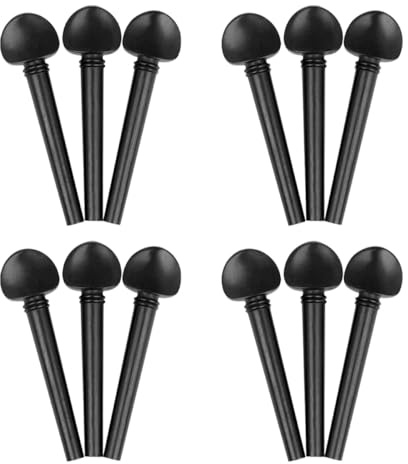 GALPADA 12 Stück Oud Stimmwirbel aus Ebenholz Schwarz Stabiles und Bruchsicheres Zubehör für Saiteninstrumente Geeignet für Oud Spielzubehör