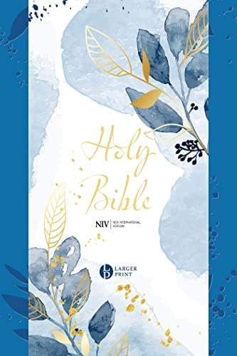 NIV Larger Print Blue Soft-tone Bible with Zip (New International Version)