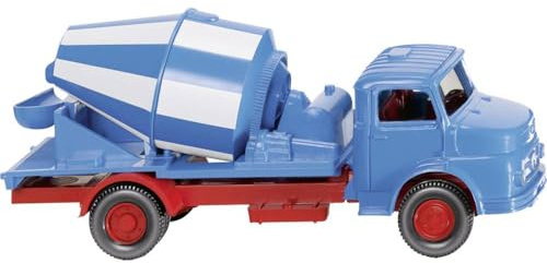 Wiking 053202 H0 Betomischer MB Kurzhauber blau weiß rot Spur HO 1:87