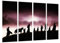 Wandbild - Herr der Ringe, Charaktere, Silhouette, 131 x 62 cm, Holzdruck - XXL Format - Kunstdruck, ref.26865