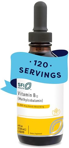 SFI Health Klaire Labs Vitamin B12 Liquid, 120 Servings, 4 Fl Oz