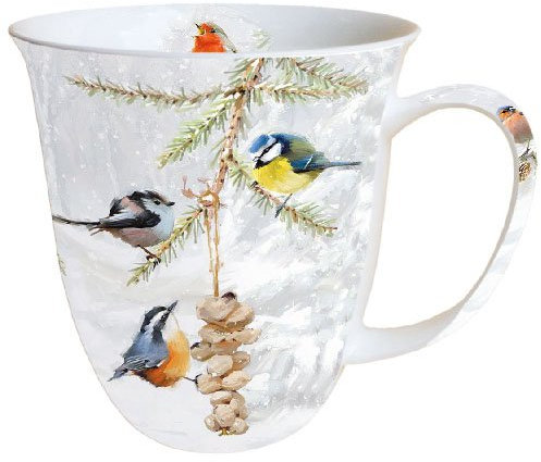Ambiente Grande tazza da 0.4 litri di porcellana cinese - Uccelli tutti insieme