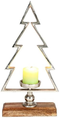 Teelichthalter Tannenbaum 33cm Kerzenständer Weihnachtsdeko Dekotanne Baum Tanne