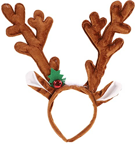 Supvox Rentier Geweih Haarreif Kopfschmuck Weihnachten Stirnband für Kostüm