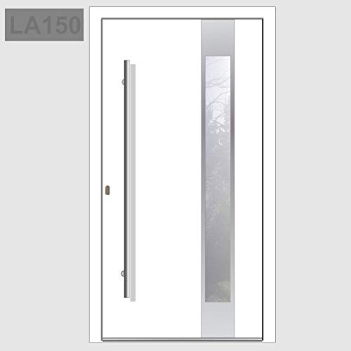 Haustür Welthaus WH75 RC2 Premiumtür Aluminium mit Kunststoff LA150 Tür 1100x2100mm DIN Links Farbe aussen weiß Innen weiß außengriff BGR1400 innendrucker M45 Zylinder 5 Schlüßel