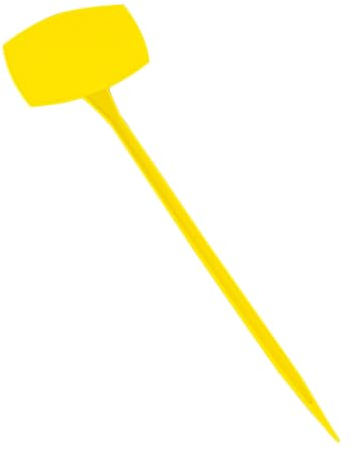 DOITOOL Etichette per piante lunghe in plastica, per piante grasse e piante, per fiori, ortaggi, erbe, colore giallo, per casa, giardino, parco, strumenti per marcatura, 50 cm, 10 pezzi