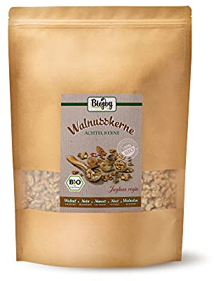 Biojoy Nueces Peladas Ecológicas (1 kg Octavos), crudas y sin aditivos (Juglans regia)
