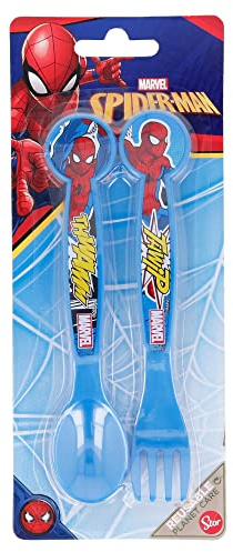 SPIDERMAN STREETS Lot de 2 couverts en polypropylène
