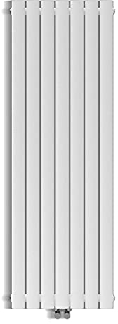 SONNI radiatore termoarreto a parete 1600 x 542 x 48 mm, termosifone a soggiorno potenza 868 W, radiatore verticare strato singolo da bagno, connessioni centrali G 1/2 - Bianco